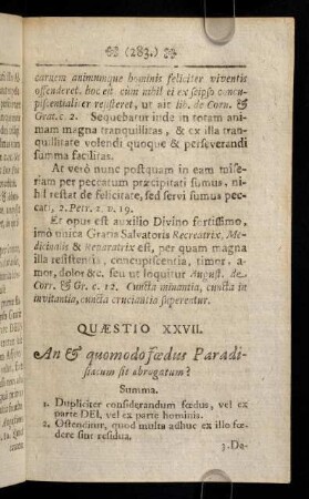 283-292, Quaest. XXVII.