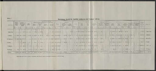 Belastung durch die Unfälle während des Jahres 1914.