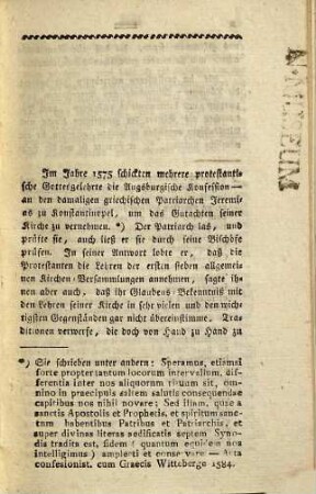 Kann die Vereinigung der Protestanten mit den Katholiken, da jene sich schon mit der griechischen Kirche vereinigen wollten, bei jetziger Aufklärung noch einem Anstande unterliegen? : Der Theologischen Fakultät zu Tübingen gewidmet