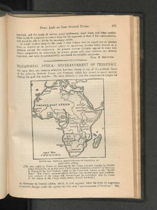 Equatorial Africa: Rearrangement Of Territory.
