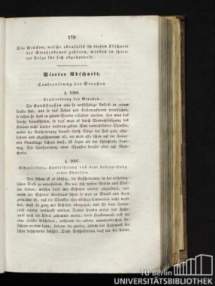 Vierter Abschnitt. Conservirung der Straßen.