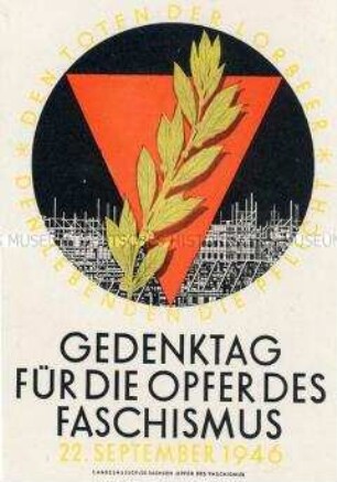 Postkarte zum Gedenktag für die Opfer des Faschismus