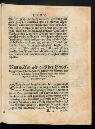 Nun wöllen wir auch der Heydelbergischen Theologen Gegenbericht für uns nemen/ und denselbigen kurtzlich ... widerlegen.
