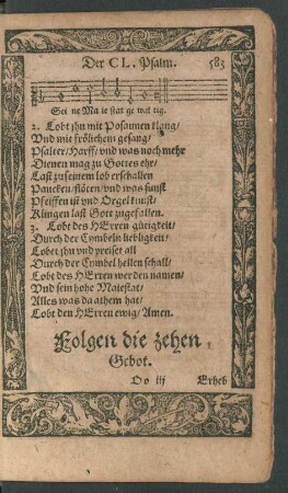 Folgen die zehen Gebot.
