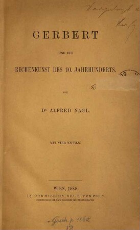 Gerbert und die Rechenkunst des 10. Jahrhunderts