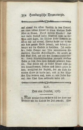 XLV. Den 2ten October, 1767