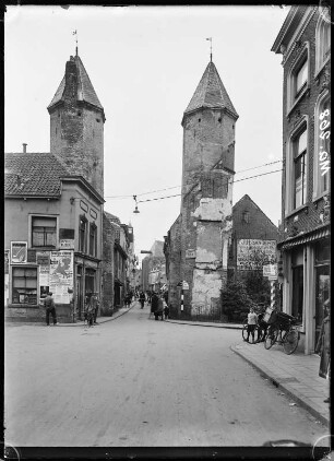 Amersfoort, Niederlande. Türme des Stadttores Kamperbinnenport