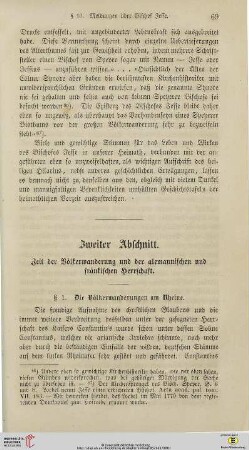 Zweiter Abschnitt: Zeit der Völkerwanderung und der alemannischen und fränkischen Herrschaft