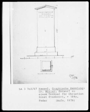 Denkmal für Christian Ernst Frankeort