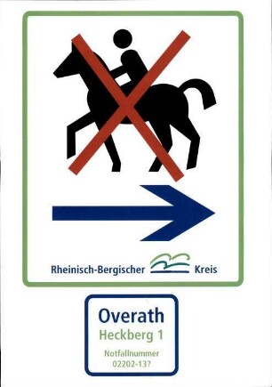 Entwurf Beschilderung Reitwege