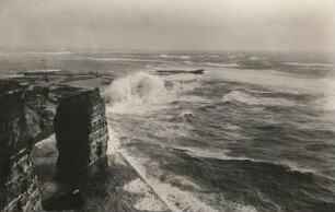 Helgoland. Sturmflut der Nordsee