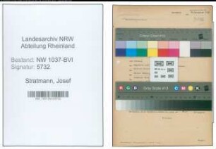 Entnazifizierung Josef Stratmann , geb. 22.02.1905 (Pfleger)