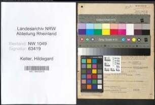 Entnazifizierung Hildegard Keller , geb. 08.01.1915 (Zahnärztin)