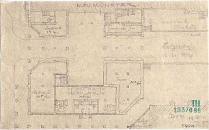 Fischer, Theodor; Würzburg, Münsterplatz; Sparkasse - Grundriss EG