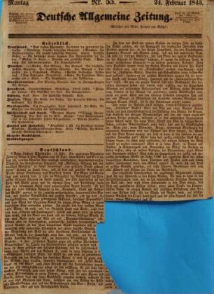 Deutsche allgemeine Zeitung. 1845, Nr. 55
