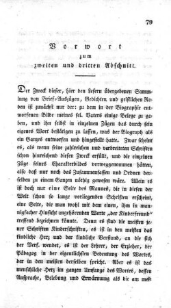 Vorwort zum zweiten und dritten Abschnitt