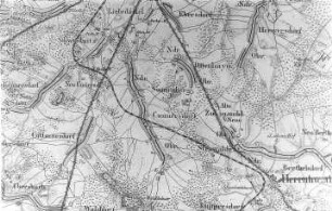 Niedercunnersdorf-Ottenhain. Topographische Karte vom Preußischen Staate, Blatt 265 Reichenbach, aufgen. 1815, grav. 1828
