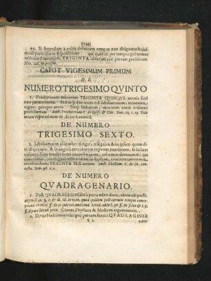 Caput Vigesimum Primum. De Numero Trigesimo Quinto.
