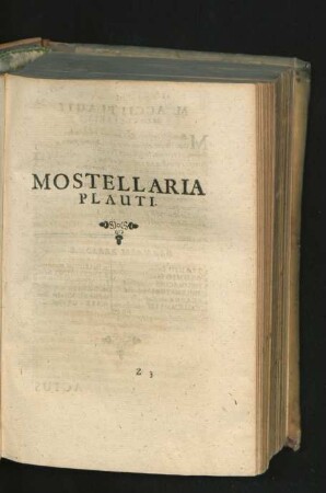 Mostellaria Plauti.