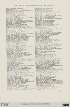 British artists serving with the forces