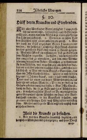 §. 10. Hülff deren Krancken und Sterbenden