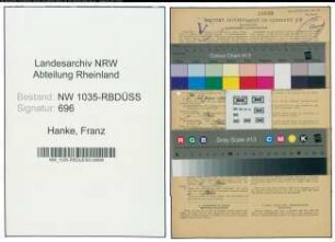 Entnazifizierung Franz Hanke , geb. 18.06.1885 (Steiger)