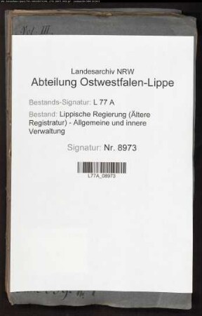 Förderung des Landgestüts und der Pferdezucht, Bd. 3