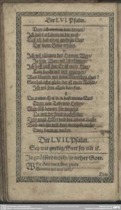 Der LVII. Psalm. Sey mir gnedig, Gott sey mir [et]c.