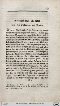 Neunzehntes Kapitel: Von den Verbrechen und Strafen