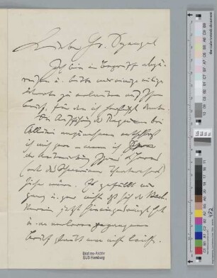 Brief an Julius Spengel