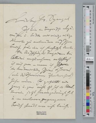 Brief an Julius Spengel