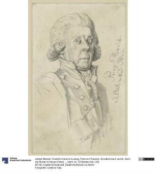 Friedrich Heinrich Ludwig, Prinz von Preußen. Brustbild nach rechts. Nach der Büste im Neuen Palais in Potsdam