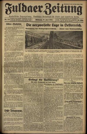 Ausgabe vom Mittwoch, den 13. Juni 1934.