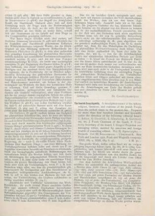 294-296 [Rezension] The Jewish Encyclopedia. Vol. II and III