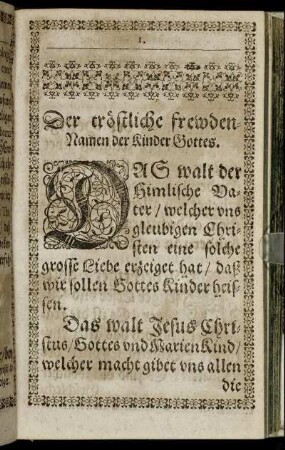 Der tröstliche frewden Namen der Kinder Gottes