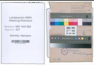 Entnazifizierung Hermann Schmitz , geb. 09.05.1893 (Studienrat)