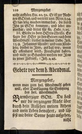110-153, Gebete vor dem h. Abendmal.