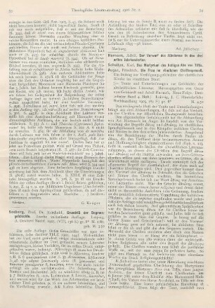 53-54 [Rezension] Seeberg, Reinhold, Grundriß der Dogmengeschichte. 2., verb. Aufl