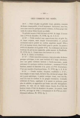 Grès communs peu ornés.