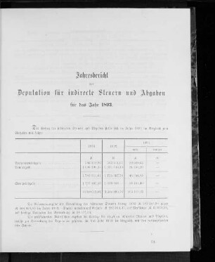 Jahresbericht der Deputation für indirecte Steuern und Abgaben für das Jahr 1893.