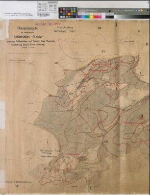 Schliprüthen (Finnentrop), Umlegung Schliprüthen, Übersichtskarte