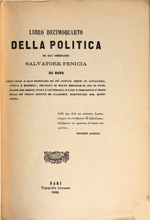 Della Politica. 14