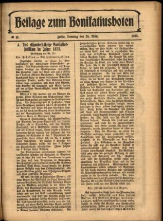 Zweite Ausgabe vom Sonntag, den 26. März 1905.