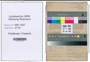 Entnazifizierung Friedrich Feddersen , geb. 15.08.1907 (Kaufm.Angestellter)