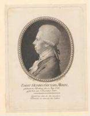 Eibert Heinrich Gottlieb Merkel; geb. 8. Mai 1758; gest. 7. Dezember 1787