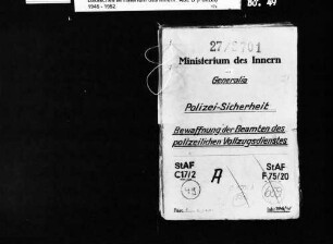 Bewaffnung der Beamten des polizeilichen Vollzugsdienstes
