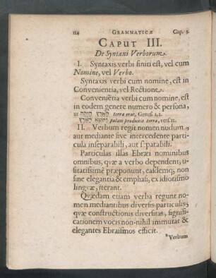 Caput III. De Syntaxi Verborum