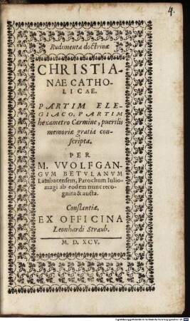 Rudimenta doctrinae christianae catholicae