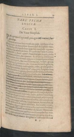 Pars Prima Logicae. Caput I. De Voce Simplici