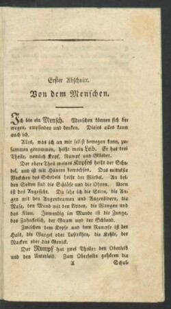 [Erster Abschnitt - Sechs und zwanzigster Abschnitt.]